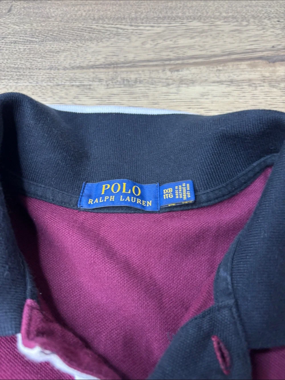 Ralph Lauren Men's Burgundy Polo with Big Pony and Embroidered Crest Size 1XB